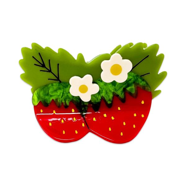 Jenny Lemons Strawberries and Flowers Hair Claw