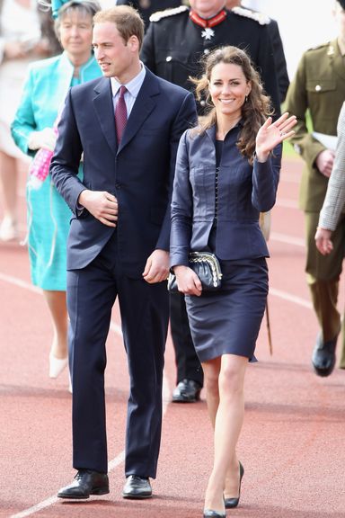 DARWEN, ENGLAND - APRIL 11:  Kate Middleton and Prince William visit Whitton Park on April 11, 2011 in Darwen, England. With less than three weeks to go until the Royal Wedding Prince William and Kate Middleton are making one of their final public appearances.  (Photo by Chris Jackson/Getty Images) *** Local Caption *** Kate Middleton;Prince William