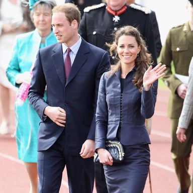 DARWEN, ENGLAND - APRIL 11:  Kate Middleton and Prince William visit Whitton Park on April 11, 2011 in Darwen, England. With less than three weeks to go until the Royal Wedding Prince William and Kate Middleton are making one of their final public appearances.  (Photo by Chris Jackson/Getty Images) *** Local Caption *** Kate Middleton;Prince William