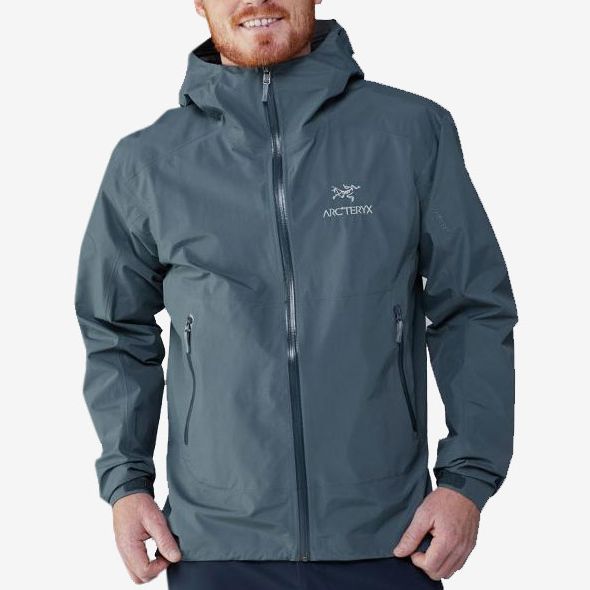 blue green arc'teryx zeta rain jacket - strategist rei winter sale