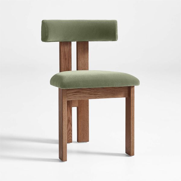 Ceremonie Green Mohair Dining Chair by Athena Calderone