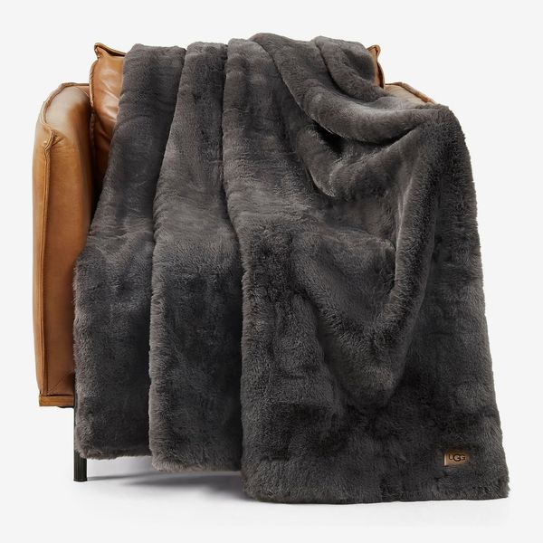 UGG Euphoria Plush Faux Fur Reversible Throw Blanket