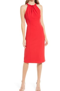 Julia Jordan Twist Neck Sheath Dress