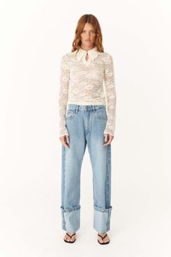 Rowie The Label Walter Cuffed Straight Jeans