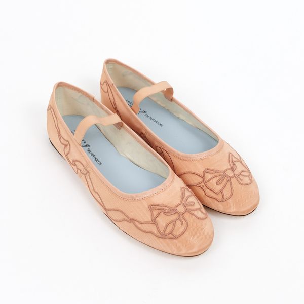 Loeffler Randall x Salter House Embroidered Bow Ballet Flat