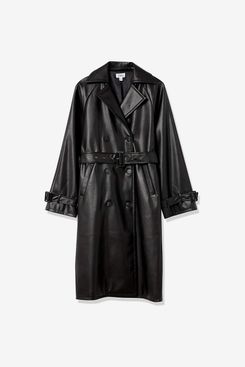 The Drop Women’s @lisadnyc Faux Leather Long Trench Coat