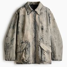 Painted-Look Denim Jacket