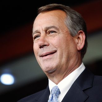 U.S. House Speaker John Boehner (R-OH) smiles during a news conference at the U.S. Capitol in Washingtn, June 20, 2013. 