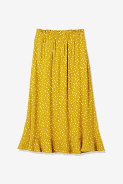 Goodthreads Women's Fluid Twill Pull-on Midi Skirt