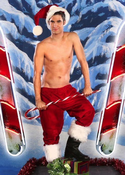see a half naked darren criss in a santa suit