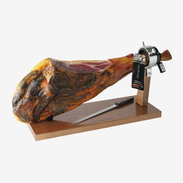 Covap Jamon Iberico Bellota Ham Leg with Stand and Knife - 15.4 lbs