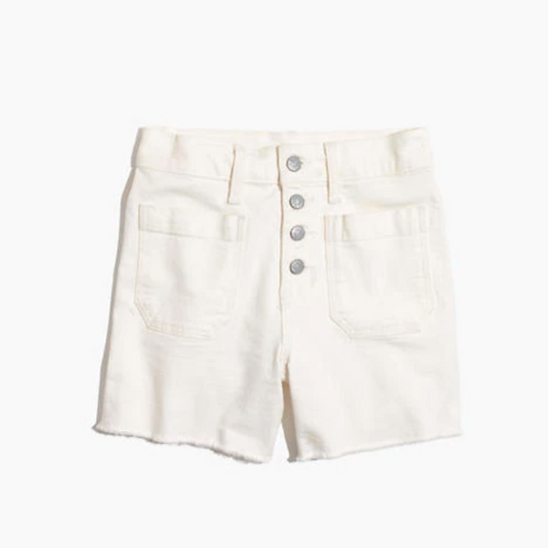 white denim shorts womens