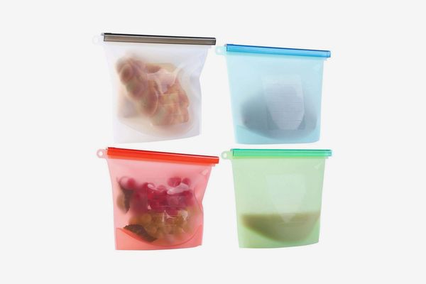 Eco-Friendly Reusable Food Storage Bags Leakproof Ziplock Snacks Sandwich Bags 