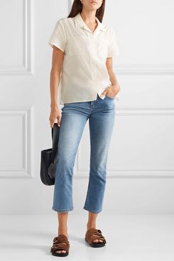 blue current elliott scooped ruby jeans - strategist best cropped jeans for women 