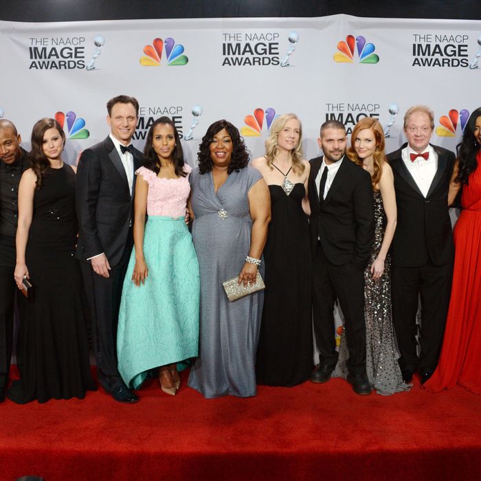 The creators and cast of <em>Scandal</em>.