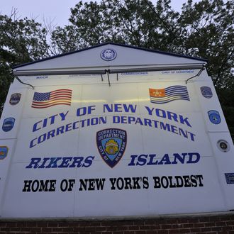 A sign of Rikers Island, where IMF head Dominique Strauss-Kahn will be held, is pictured in Queens, New York on May 16, 2011. A New York judge denied IMF chief Dominique Strauss-Kahn bail on Monday, despite an offer from his defense team to put up $1 million in cash and surrender all his travel documents. The judge ordered the IMF chief detained, two days after he was pulled off a plane and accused of trying to rape a Manhattan hotel chambermaid. AFP PHOTO/Jewel Samad (Photo credit should read JEWEL SAMAD/AFP/Getty Images)