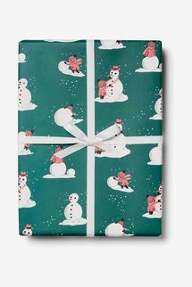 NJ Frith Building Snowman Gift Wrap Roll