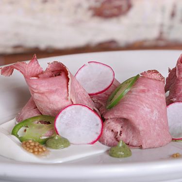 Calyer's shaved veal tongue, in a different form.