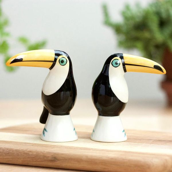 Hannah Turner Shop Handmade Ceramic Toucan Salt and Pepper Shakers