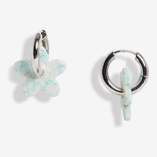 Machete Floral Charms & Hoop Earrings