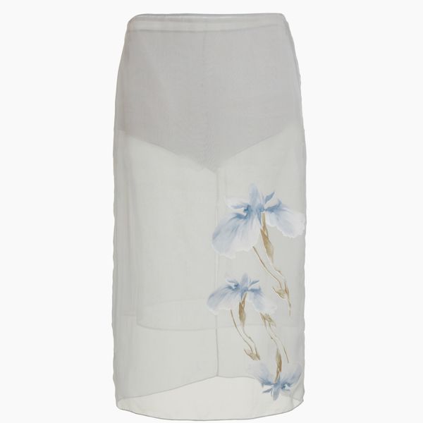 Givenchy Iris-Printed Silk Midi Skirt