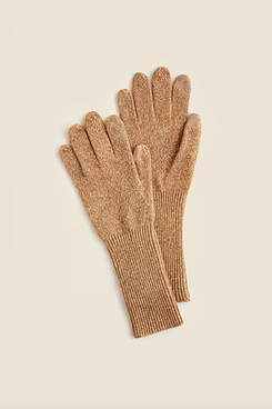 J.Crew Cashmere Gloves with Lurex Metallic Threads