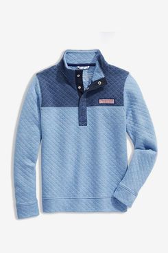 Vineyard Vines Boys’ Quilted Snap Placket Shep Shirt Pullover