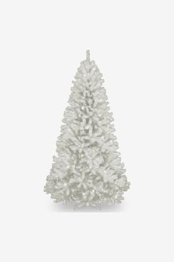 National Tree Company Pre-Lit Artificial Full Christmas Tree, White, 7 Feet
