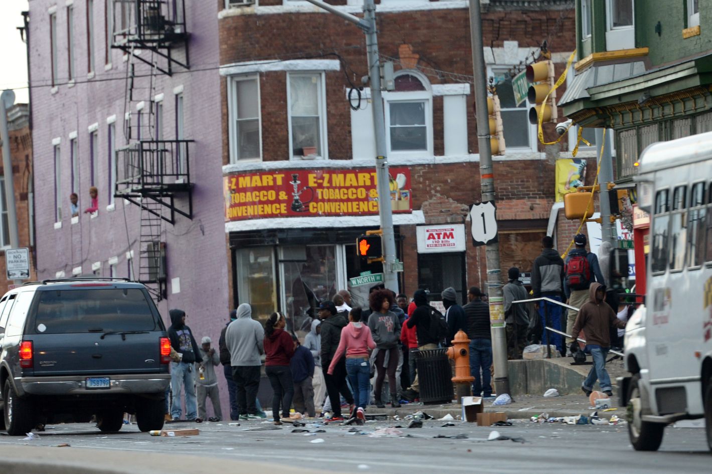 Baltimore Riot Damage After a Night of Riots and Fires, Baltimore Wakes Up to Clean Up and ...