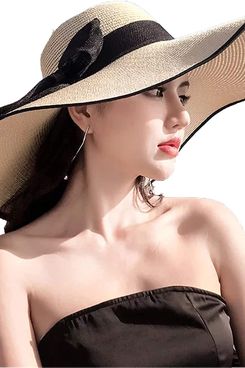 Women’s Wide Brim Sun Protection Straw Hat