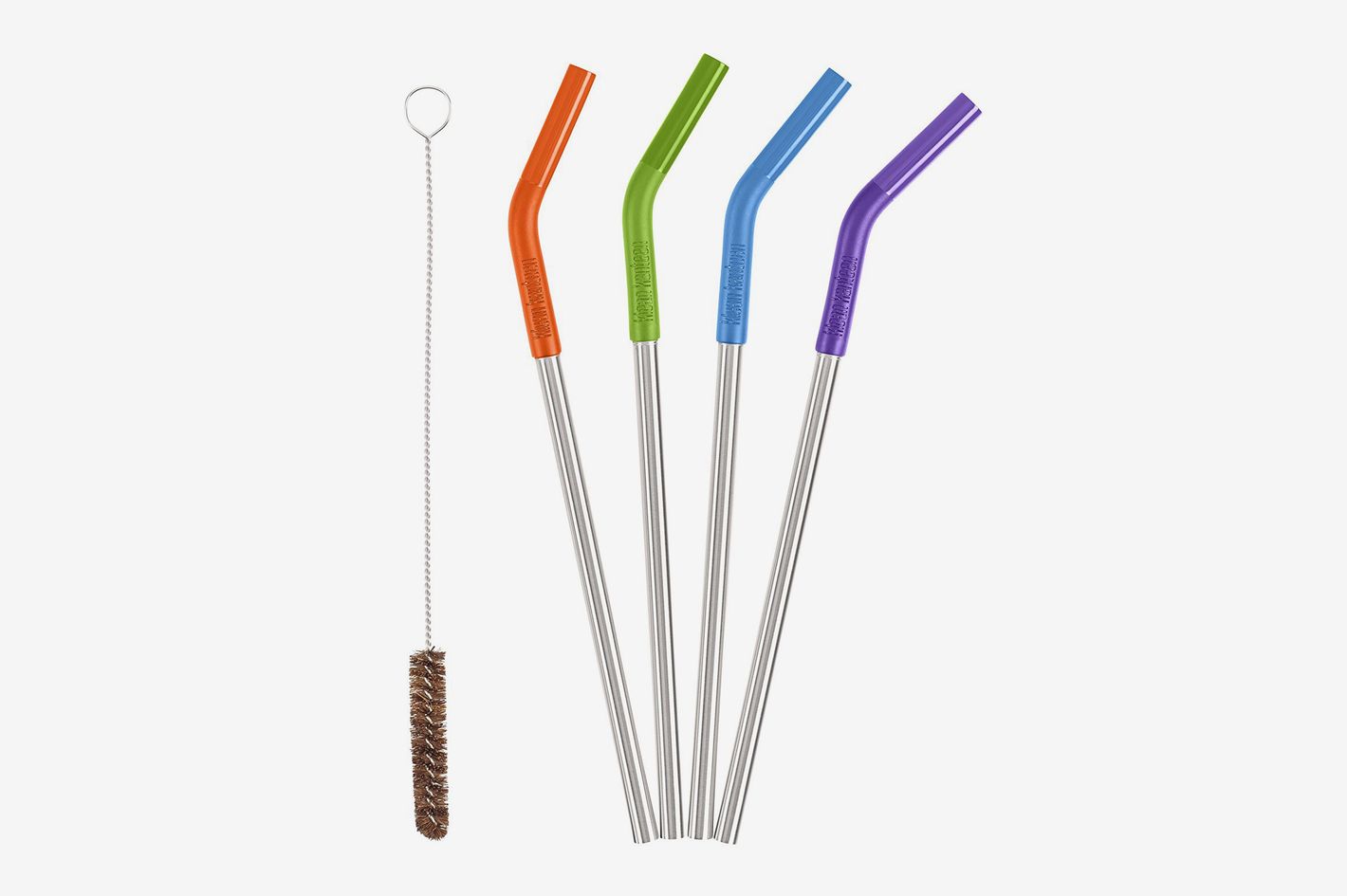 IDEALUX Glass Straws Clear 8 X 0.32 Drinking Straws Reusable Straws  Healthy, Reusable, Eco Friendly, BPA Free, 4 Straws with Cleaning Brush
