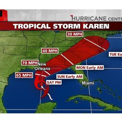Tropical Storm Karen Doesn’t Care About the Government Shutdown