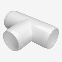 1 in. Furniture Grade PVC Tee in White (4-Pack)