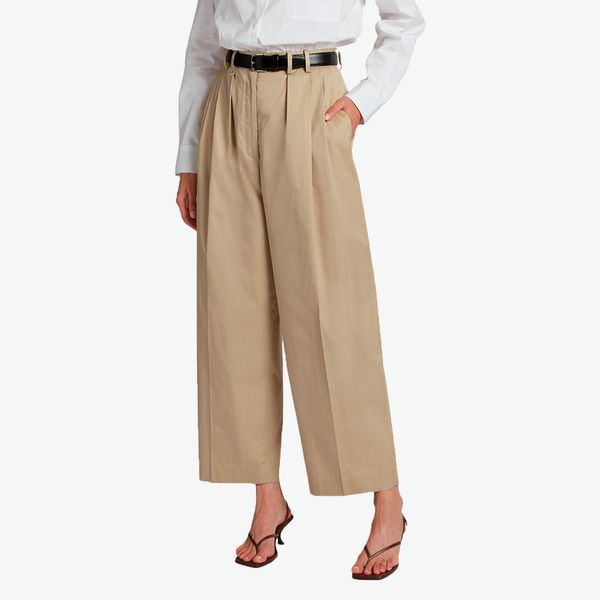 The Row Marian Pleated Cropped Pants