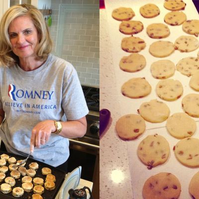L—R: Ann Romney's <em>wrong</em> Welsh cakes; my perfectly baked right ones.
