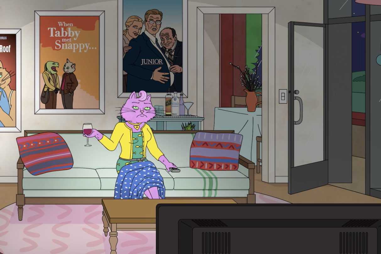 Включи видео snappy. Принцесса Кэролин БОДЖЕК. Принцесса Кэролин конь БОДЖЕК. BOJACK Horseman Cat. BOJACK Horseman Christmas.