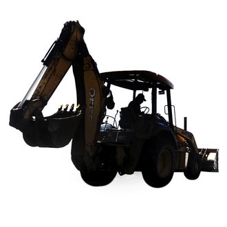  A backhoe