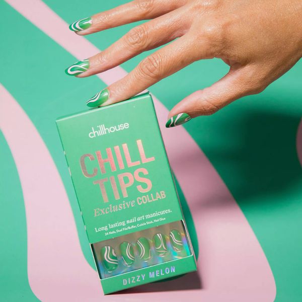 Chillhouse Chill Tips Re-useable Press-on Nails in Dizzy Melon