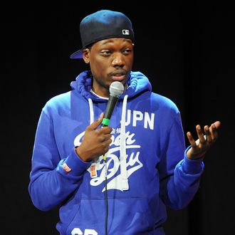 EDINBURGH, SCOTLAND - JULY 31: Comedian Michael Che performs during the Assembly Rooms Press Launch at The Edinburgh Festival Fringe on July 31, 2013 in Edinburgh, Scotland. (Photo by Scott Campbell/Getty Images)