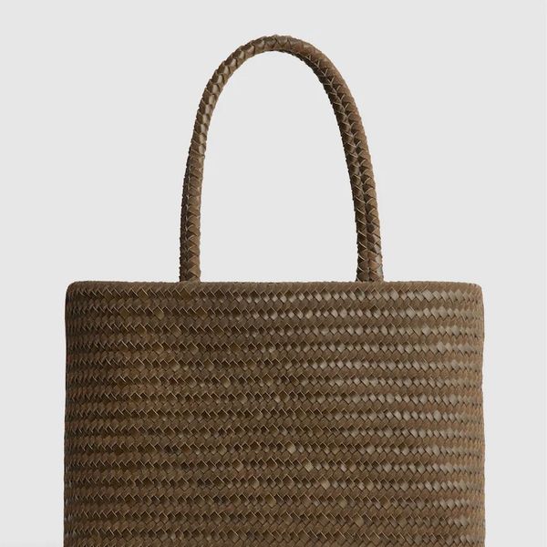 Madewell The Signature Woven Tote in Suede & Leather