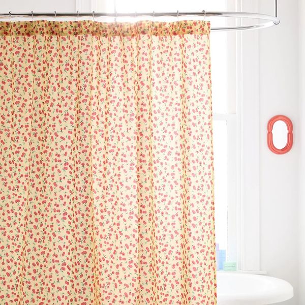 Urban Outfitters Cherry Land Patterned Shower Curtain