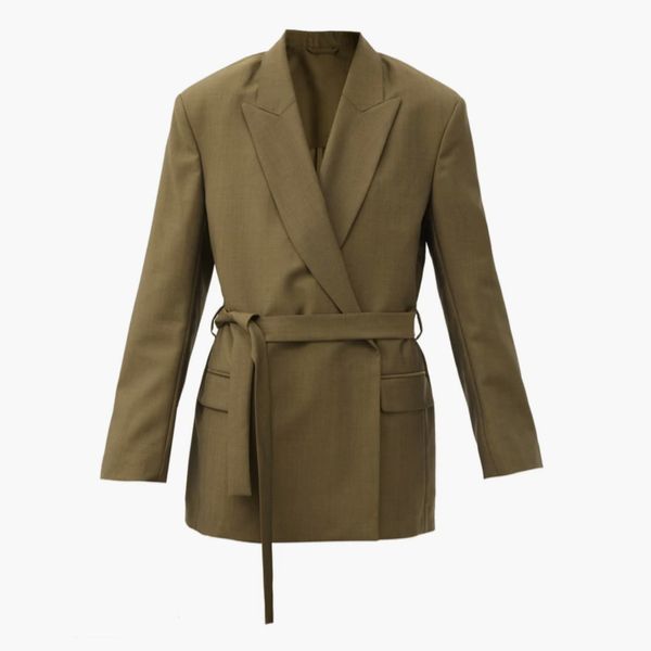 Acne Studios Jamila Double-Breasted Wool Blend Suit Jacket