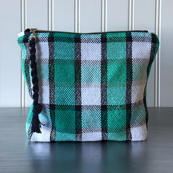 Monomercer Melrose Plaid Handwoven Zipper Pouch