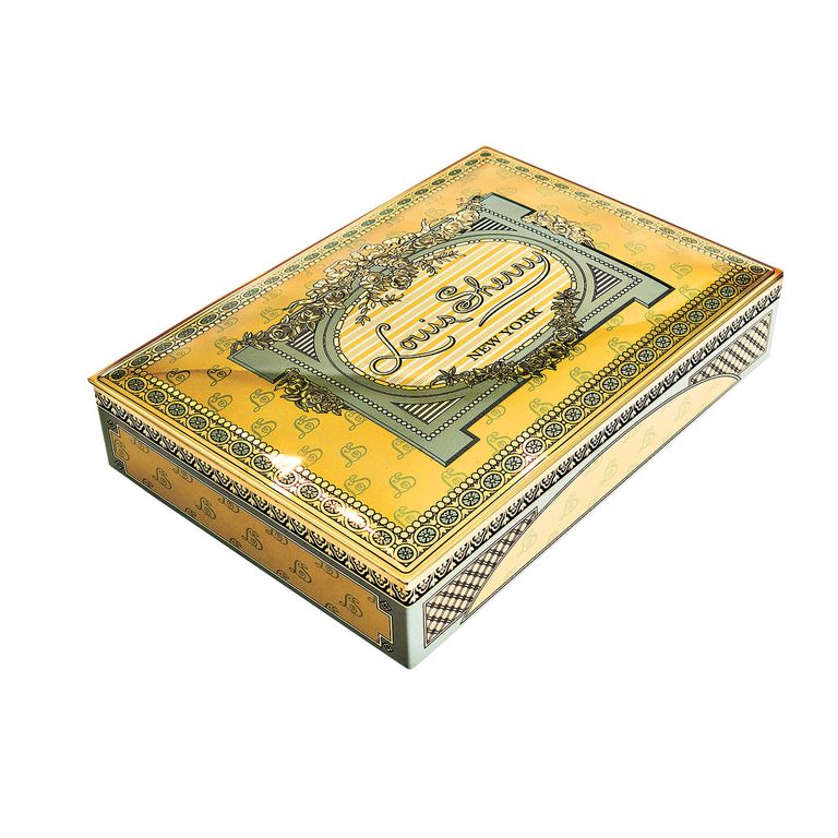 经典的纽约巧克力品牌路易雪莉(Louis Sherry)在2012年东山再起。你的祖母可能会认出这个盒子，它将在你的梳妆台上作为一个珠宝包享受第二次生命。