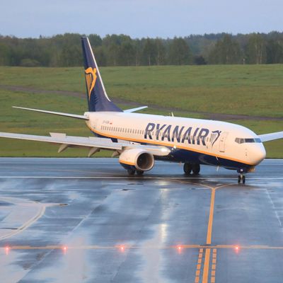 Ryanair Flight FR4978 after landing at Vilnius International Airport on Sunday night.