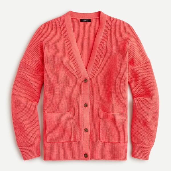 J. Crew V-neck cotton-cashmere cardigan sweater