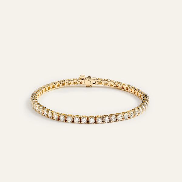 Quince 14K Gold Lab Grown Diamond Tennis Bracelet - 7ctw