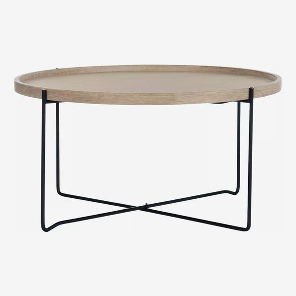 Auden Mid-Century End Table - Light Gray & Black - Safavieh