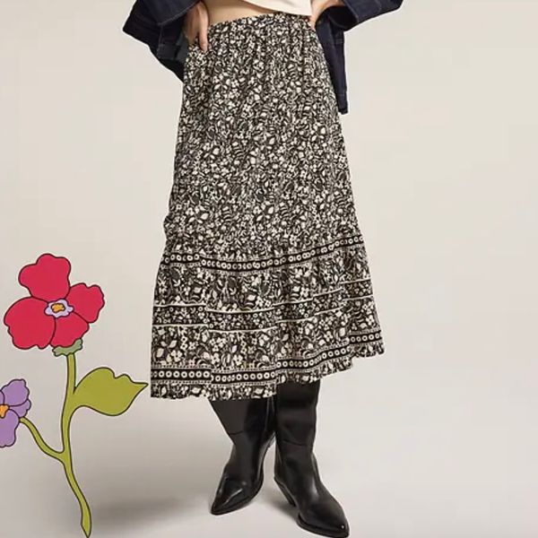 Old Navy x Anna Sui Tiered Midi Skirt
