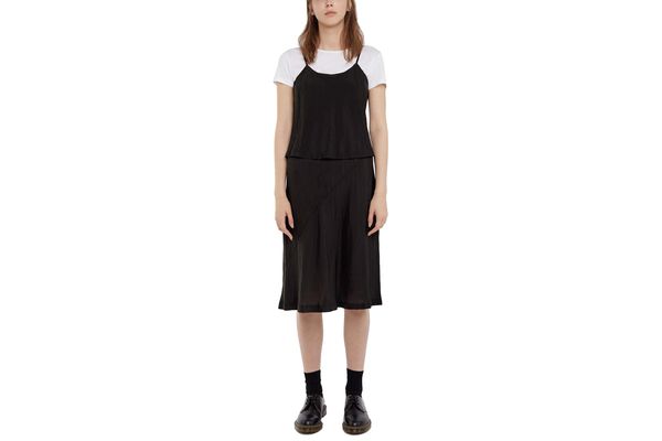 Comme des Garçons Crinkled Strappy Overlay Dress